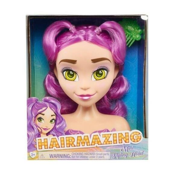 Hairmazing Other - Hairmazing Fairy Mini Styling Head Toy Features Beautiful, Wavy Purple Hair New